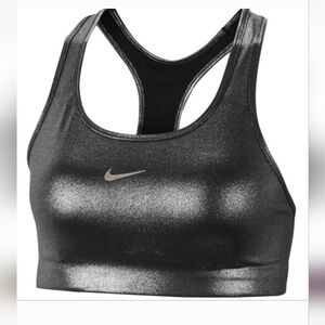 Dark Silver Metallic Shimner Shiny Sports Bra  SMALL Sz.
